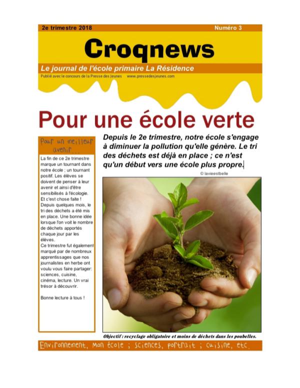 Croqnews n°3 - 2e trimestre 2018 journal GSR 2e trimestre