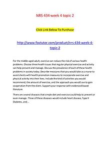 NRS 434 week 4 topic 2