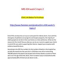 NRS 434 week 5 topic 2