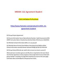 NRS434.CLC Agreement Student