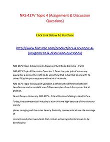 NRS 437V Topic 4 (Assignment & Discussion Questions)