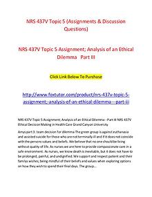 NRS 437V Topic 5 (Assignments & Discussion Questions)