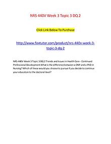 NRS 440V Week 3 Topic 3 DQ 2
