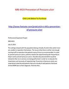 NRS 441V Prevention of Pressure ulcer
