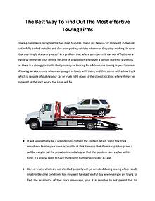 Towing Service Mandurah the most exceptional tow truck service