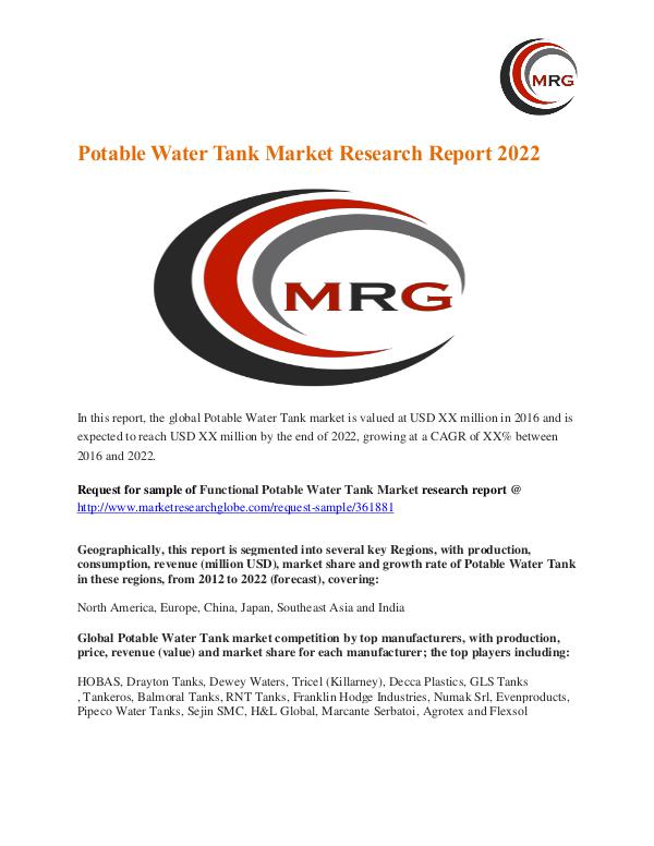 Potable Water Tank Market 2017 Technology, Type Potable Water Tank