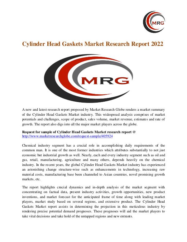 Cylinder Head Gaskets Market Size, Share, Growth, Trends and Forecast Cylinder Head Gaskets Market