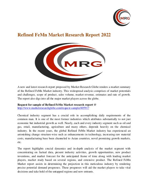 Refined FeMn Market Growth, Size, Trends and Regional Forecast Refined FeMn Market