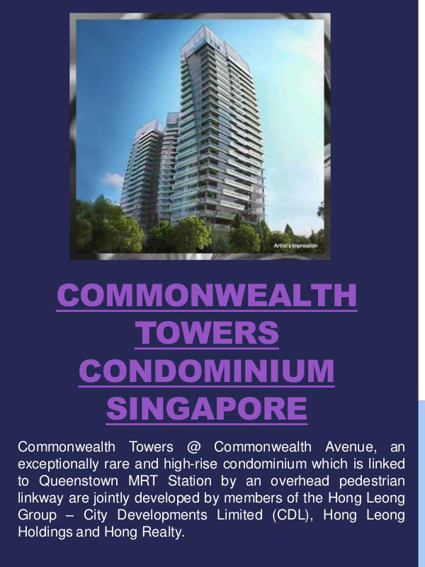 Commonwealth Towers Condo Singapore Commonwealth Towers Condominium Singapore