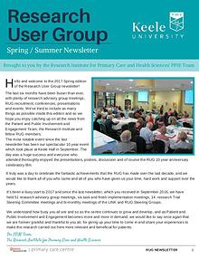 Research User Group Newsletter