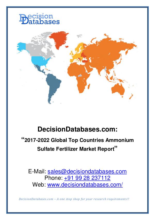 Market Report Global Ammonium Sulfate Fertilizer Market Research