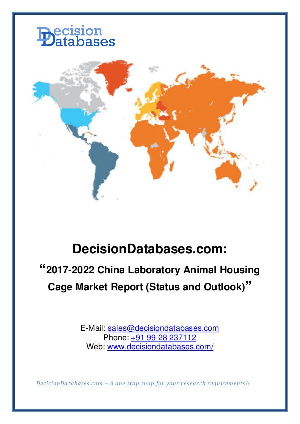 Market Report China Laboratory Animal Housing Cage Report
