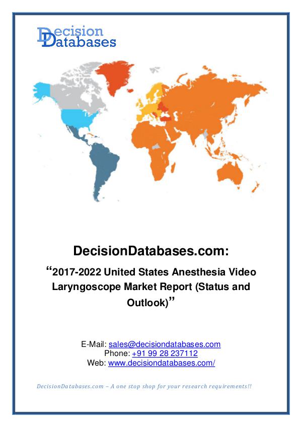 Market Report United States Anesthesia Video Laryngoscope Market