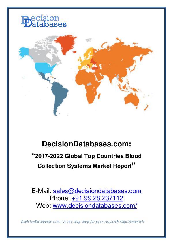 Market Report Global Blood Collection Systems Market Report