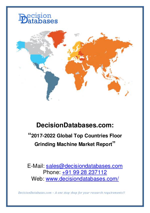 Market Report Global Floor Grinding Machine Market Report 2017