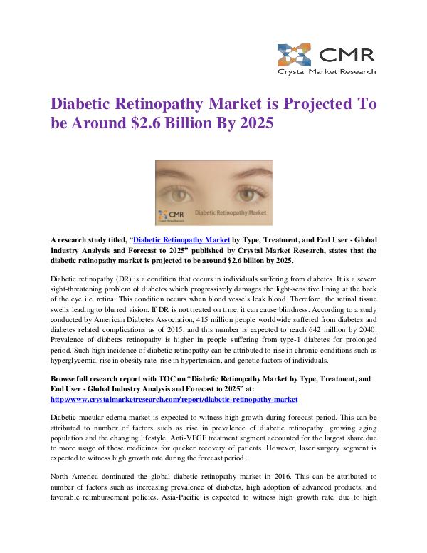 Market Research Reports- Consulting Analysis Crystal Market Research Diabetic Retinopathy Market by Type and Management