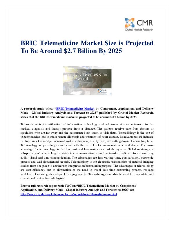 BRIC Telemedicine Market