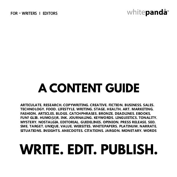 Content Guidelines Writer - editor guidelines (pages)