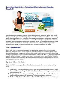 Detox Body Blast Review – Natural and Effective Internal Cleansing Co