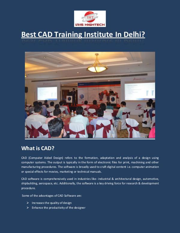 IRIS HIGHTECH PVT. LTD. Cad Training Institute In Delhi - IrisHightech