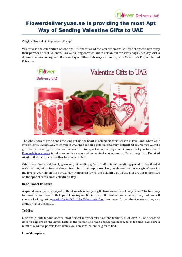 Flowerdeliveryuae.ae is providing the most Apt Way of Sending Valenti Flowerdeliveryuae.ae is providing the most Apt Way