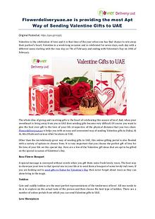 Flowerdeliveryuae.ae is providing the most Apt Way of Sending Valenti