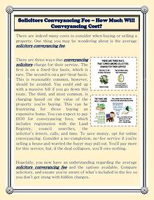 Solicitors Conveyancing Fee – How Much Will Conveyancing Cost?