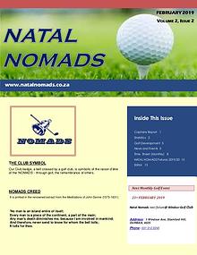 NATAL NOMADS Golf Club Monthly issue