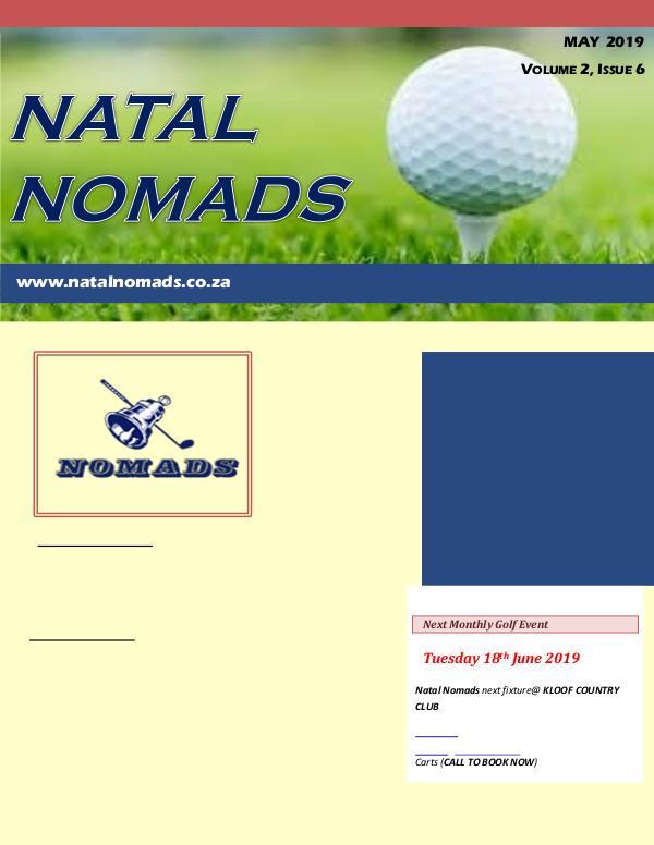 NATAL NOMADS Golf Club Monthly issue Newsletter Durban Country Club Volume 2 Issue 6 20