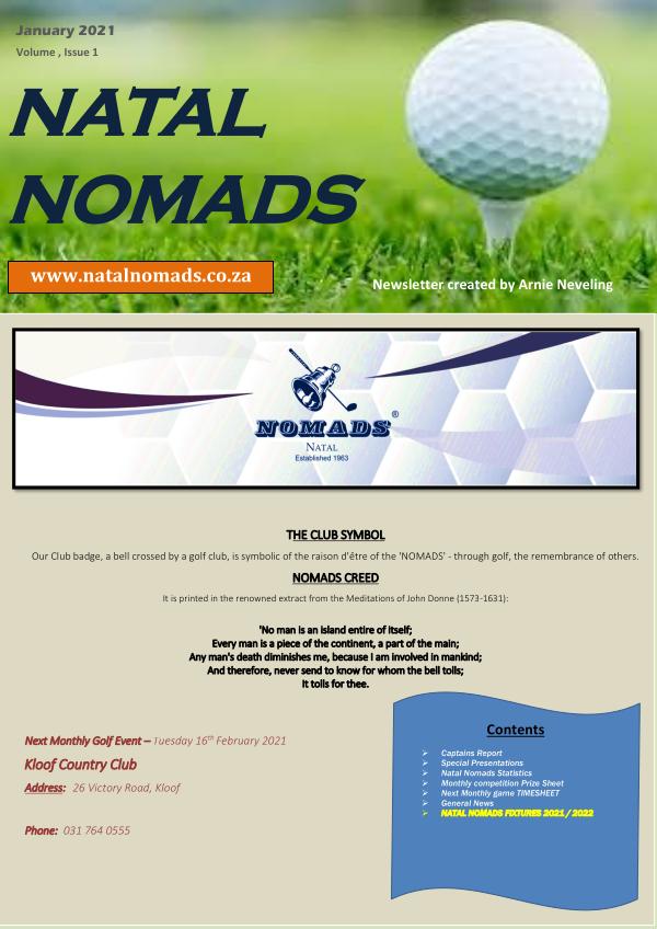 Natal Nomads newsletter -January 2021 issue
