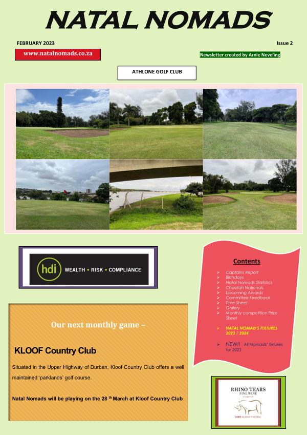 Natal Nomads Newsletter Athlone Golf Club February 2023