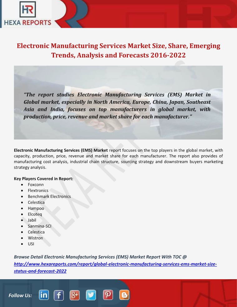 Hexa Reports Electronic Manufacturing Services (EMS) Market Siz
