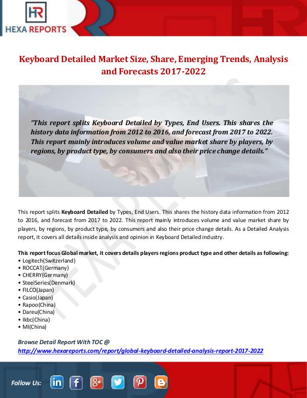 Hexa Reports Keyboard Detailed Market