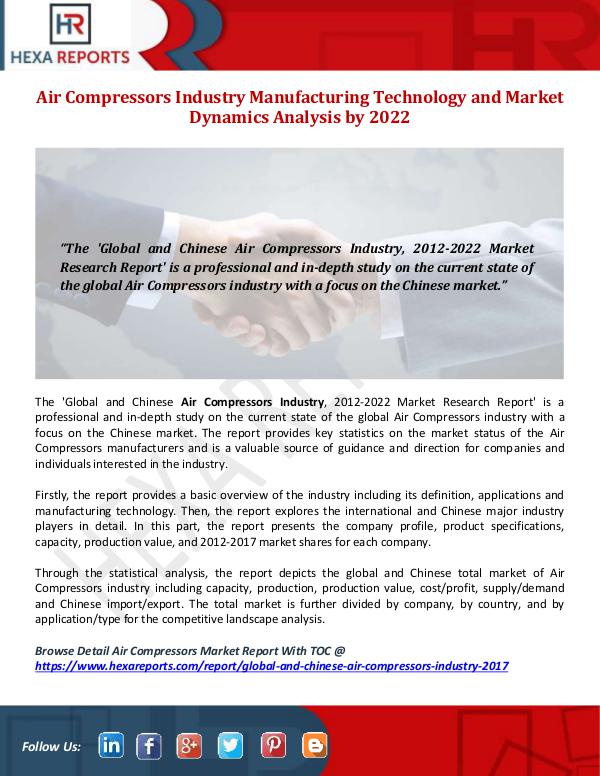 Hexa Reports Air Compressors Industry Manufacturing Technology