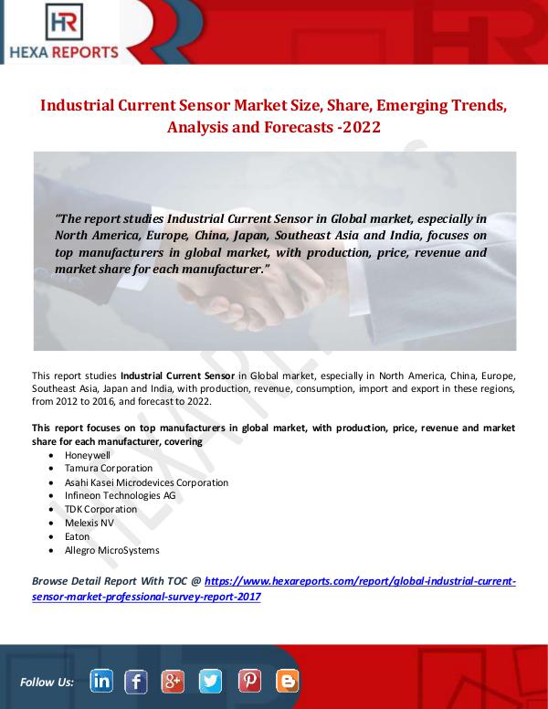 Industrial Current Sensor Market Size, Share, Emer