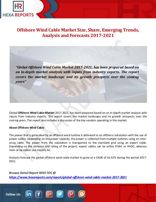 Offshore Wind Cable Market Size, Share, Emerging T