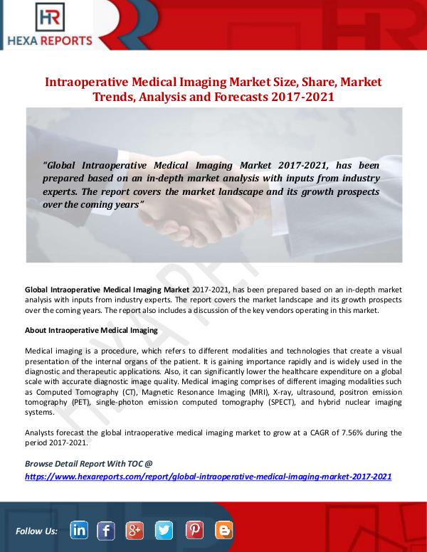Intraoperative Medical Imaging Market Size, Share,