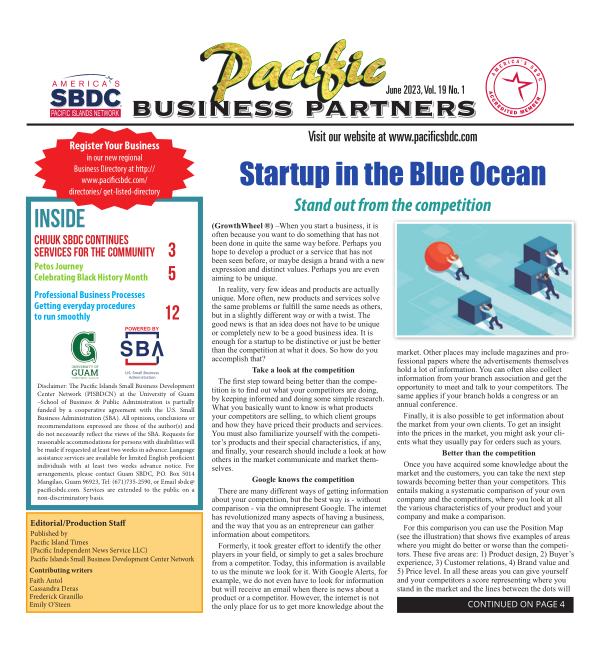 Start up in the Blue Ocean June 2023 Vol. 19 No. 1