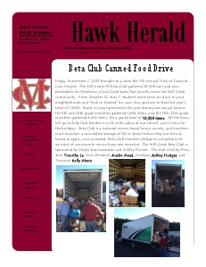 Hawk Herald December 2013 | Volume 9 Issue 3