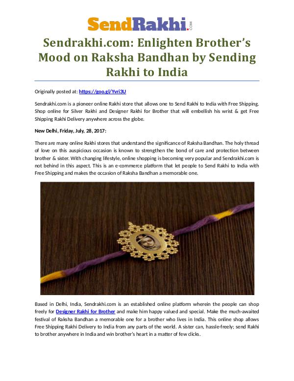 Online Rakhi shopping store Send online Designer rakhi to your brother