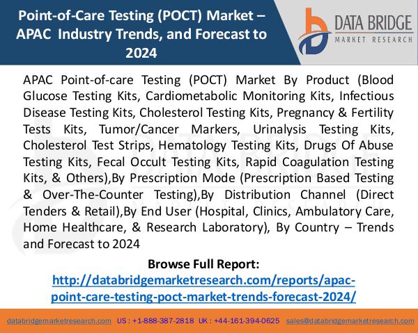 APAC Point-of-Care Testing (POCT) Market APAC Point-of-care Testing (POCT) Market