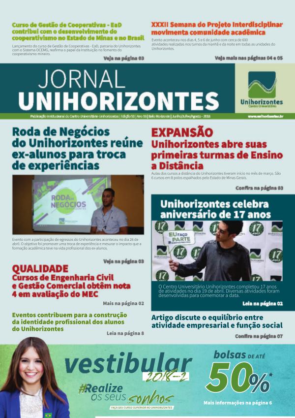 Jornal Unihorizontes EDIÇÃO 51