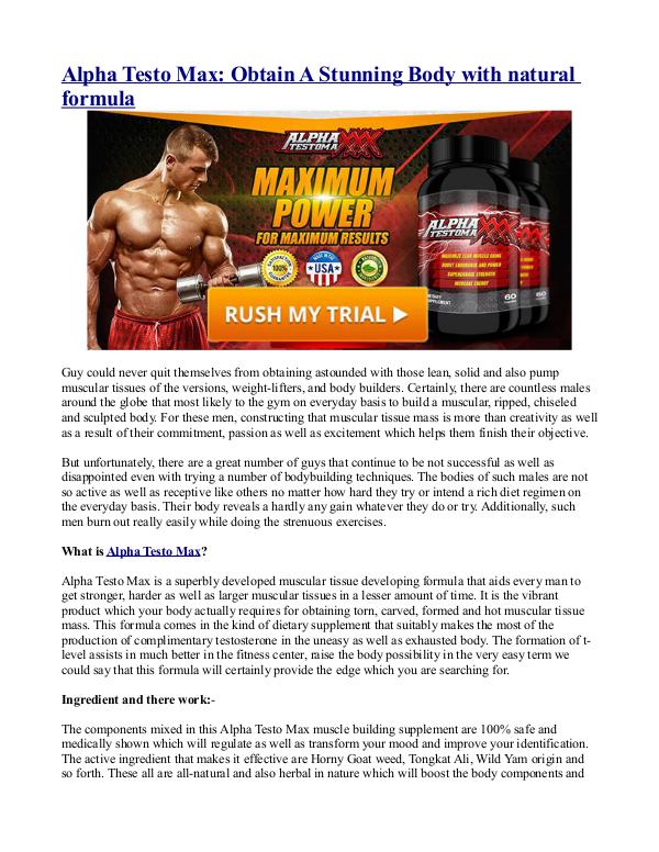 XCell 180- New Natural & Powerful Testo Booster with Free Trial Alpha Testo Max -Obtain A Stunning Body with natur