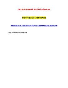 CHEM 120 Week 4 Lab Charles Law