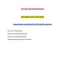 CIS 332 Lab 03 Worksheet