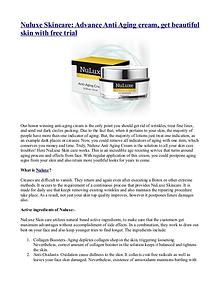 Nuluxe Skincare: Advance Anti Aging cream, get beautiful skin with fr