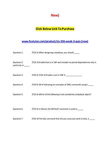 CIS 336 Week 3 Quiz (New)
