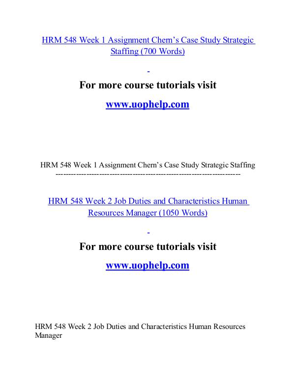 HRM 548 help Minds Online/uophelp.com HRM 548 help Minds Online/uophelp.com