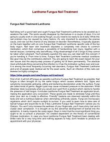 Lanthome Fungus Nail Treatment