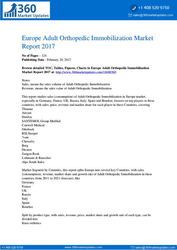 Global 3D Bioprinting Equipment Market Professional Survey Report 201 Adult-Orthopedic-Immobilization-Market-Report-2017